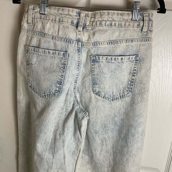 RSQ Wide Leg Jeans size 27 Women's Light Blue Distressed Jeans - Picture 4 of 8